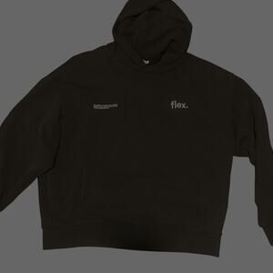 Pangaia 365 Hoodie Mens Medium Black Heavyweight Faded Baggy Skater